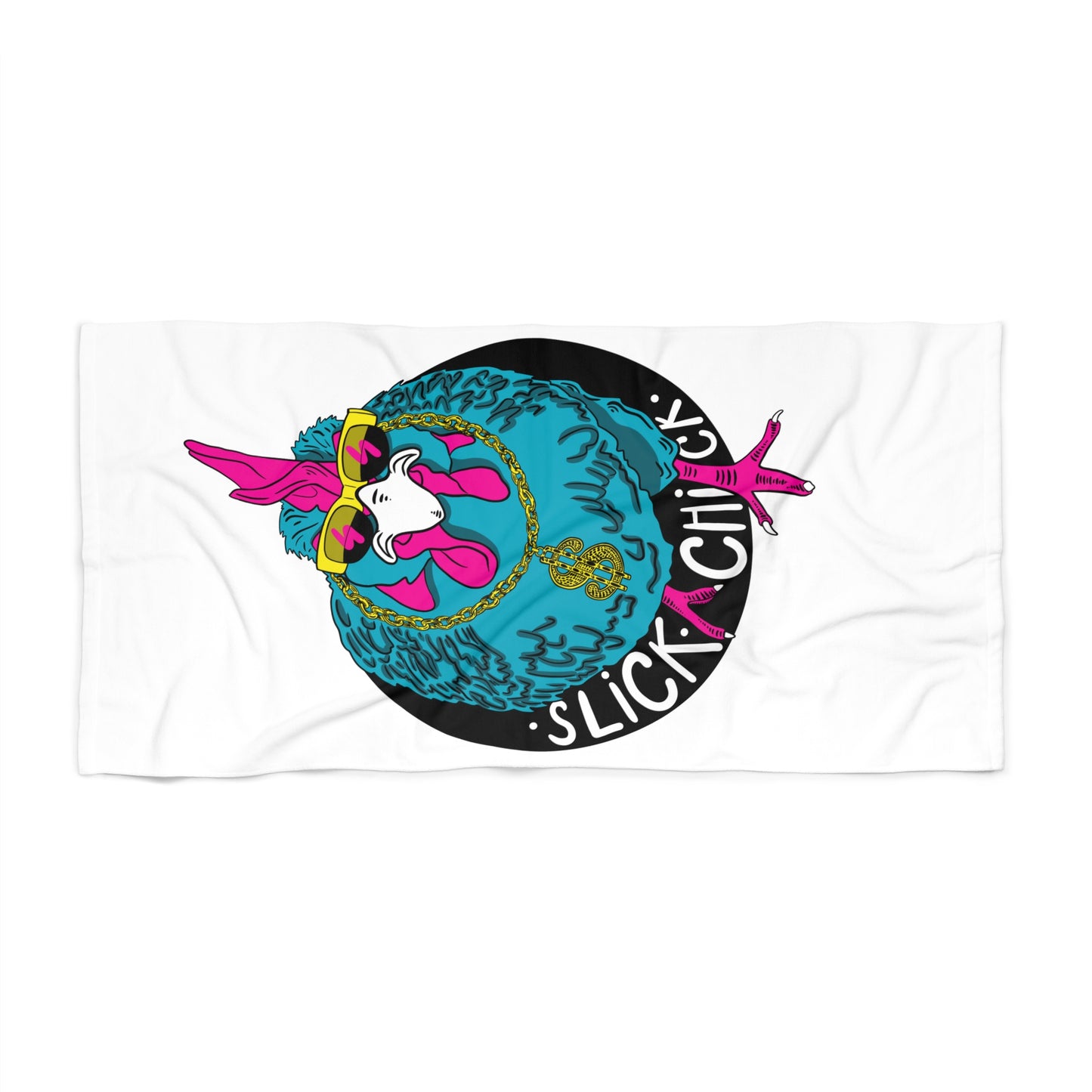 Slick Chick white beach towel - Slickchick
