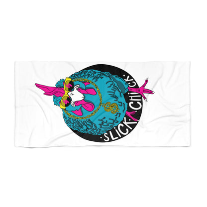 Slick Chick white beach towel - Slickchick